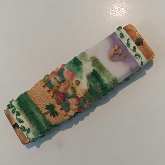 Hand Painted Mezuzah including scroll - Picture 2 of 3